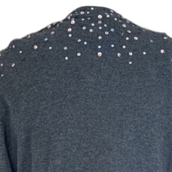Chico’s Ombré Cardigan Sequin Duster Sweater Size 1 Medium - Picture 3 of 4